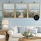 Stupell Industries Wildflower Coastline Landscape 3 Piece Black Framed Floater Canvas Set, design by Sally Swatland